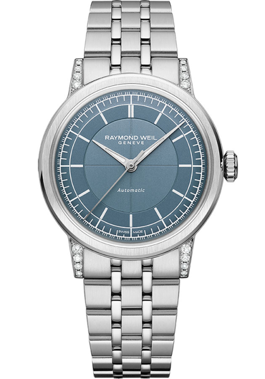 Raymond Weil Silver Watch with Blue Dial NIB s-l400.png main image 2