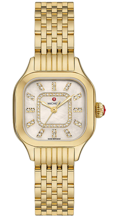 Michele Meggie 18K Gold-Plated Diamond Dial SS Watch  display picture 1