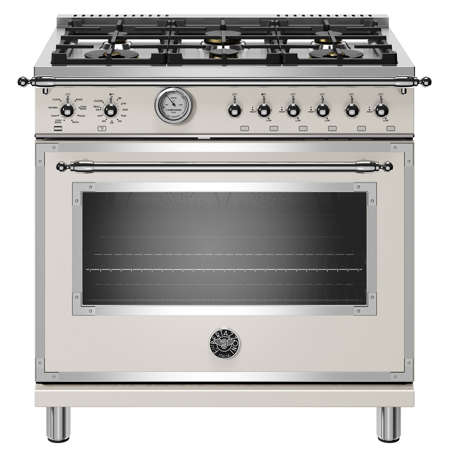 Bertazzoni 36" Avorio Gas Range HERT366GASAVT Abt