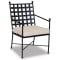Sunset West Provence Dining Chair in Century Pewter | Canvas Flax Sunbrella