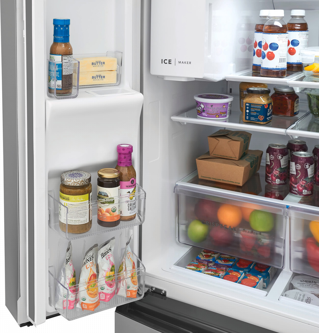In Door View of Frigidaire Refrigerator