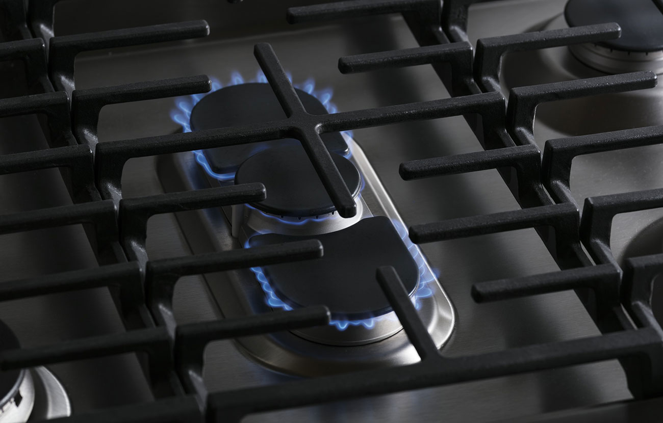 Griddle Burner View Of Ge Profile Gas Range