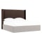 Hooker Furniture Archives Upholstered Panel Headboard - Queen - in Chocolate Velvet Fabric