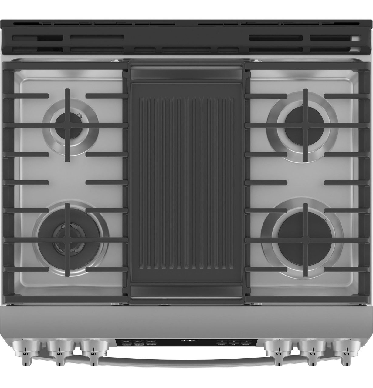 Top View Of Ge Profile Gas Range with Griddle