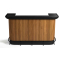 RAM Game Room Prohibition Series 84-Inch Cocktail Bar in Walnut