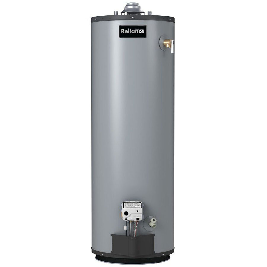 Front View of Reliance 50-Gallon Tall Water Heater