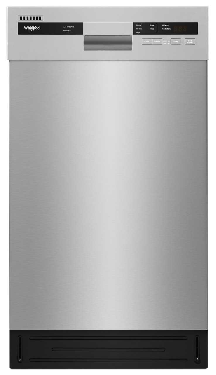 Whirlpool Compact Built-In Dishwasher 18-Inch in Monochromatic Stainless