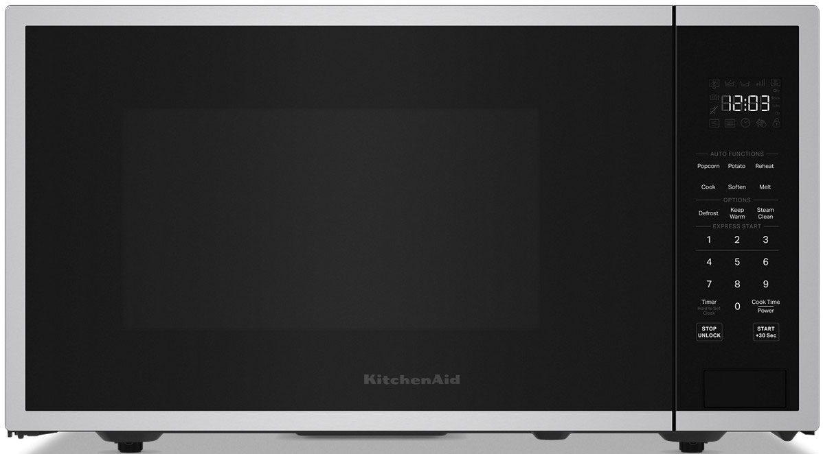 Main Front View of KitchenAid Microwave in Stainless
