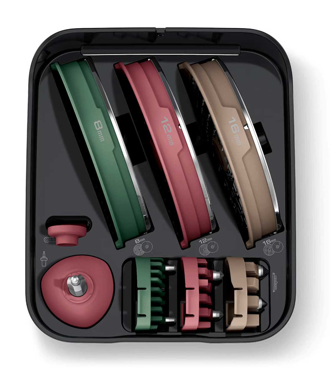 Detail view of Food Processor Dicing Disks