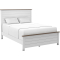 Archbold Furniture Portland Shiplap Bed Headboard and Footboard - King - in Driftwood | Snow White