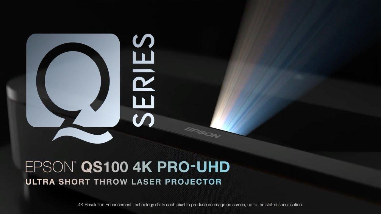 Watch Epson QS100 4K PRO-UHD 3LCD Ultra Short Throw Laser Projector with HDR