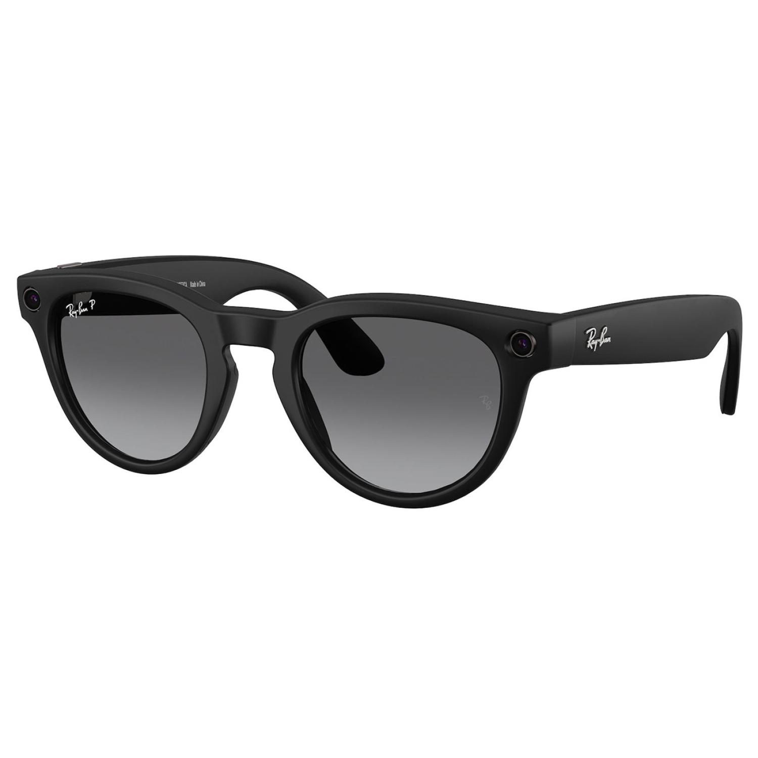 Pause Ray Ray-Ban Meta Headliner Polarized Sunglasses in Matte Black
