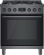 Bosch 800 Series 30 In. Black Stainless Steel Industrial-Style Dual Fuel Range - HDS8045U