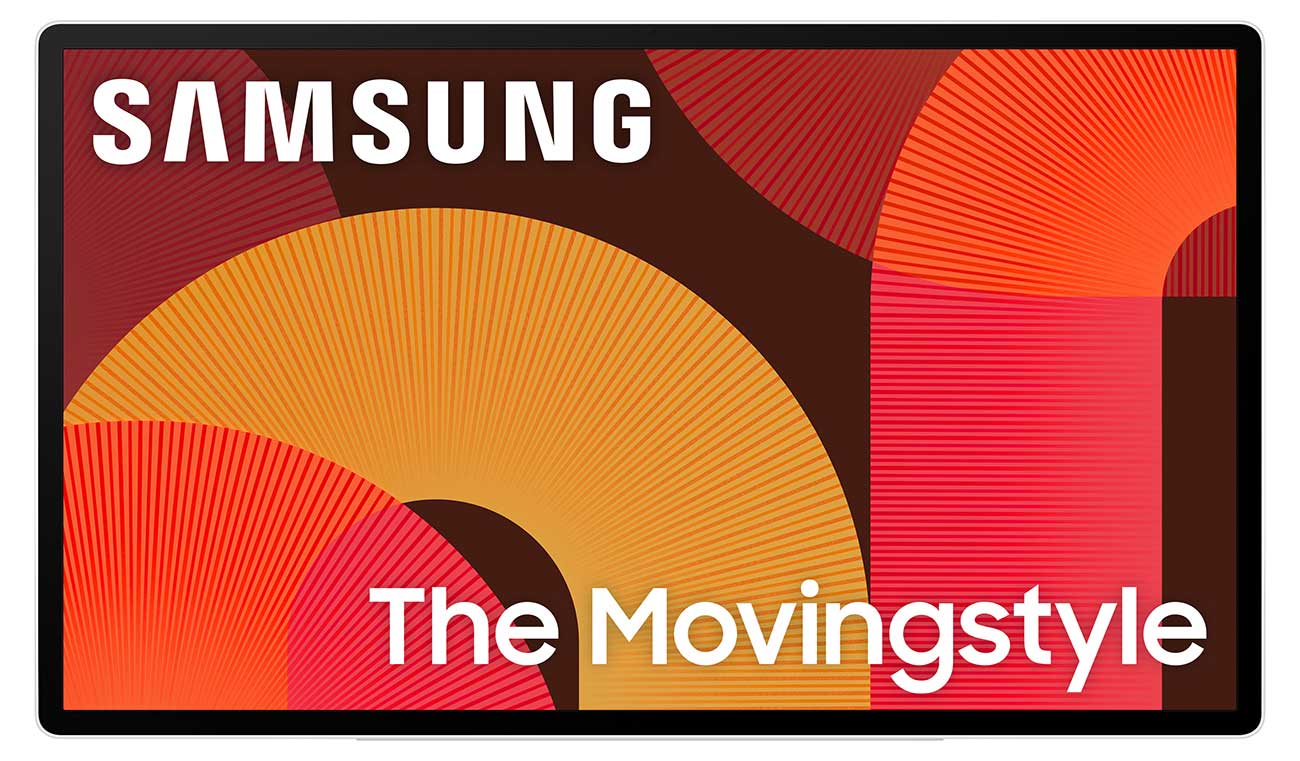 Front view of Samsung The Movingstyle LSM7F 27-Inch QHD Portable Smart Touch Screen