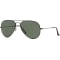 Ray-Ban Aviator Classic Polarized Sunglasses, Green Lenses, 58mm