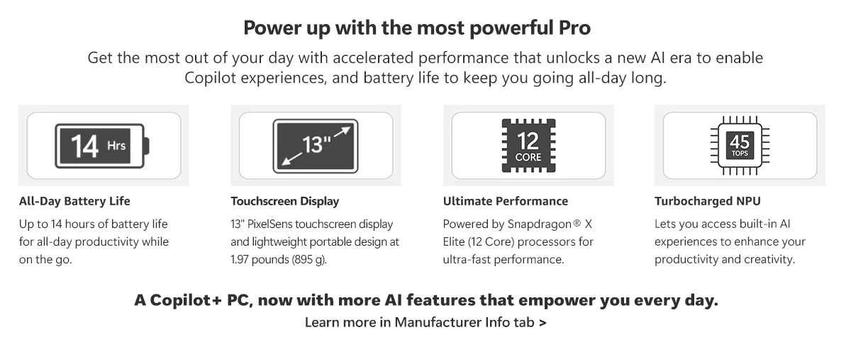 text banner of microsoft surface capabilities