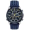Citizen Blue Angels World Chronograph A-T Blue Dial & Leather Strap Watch, 43mm