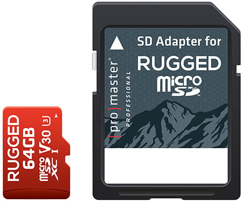 Larger image of microSDXC card with adapter