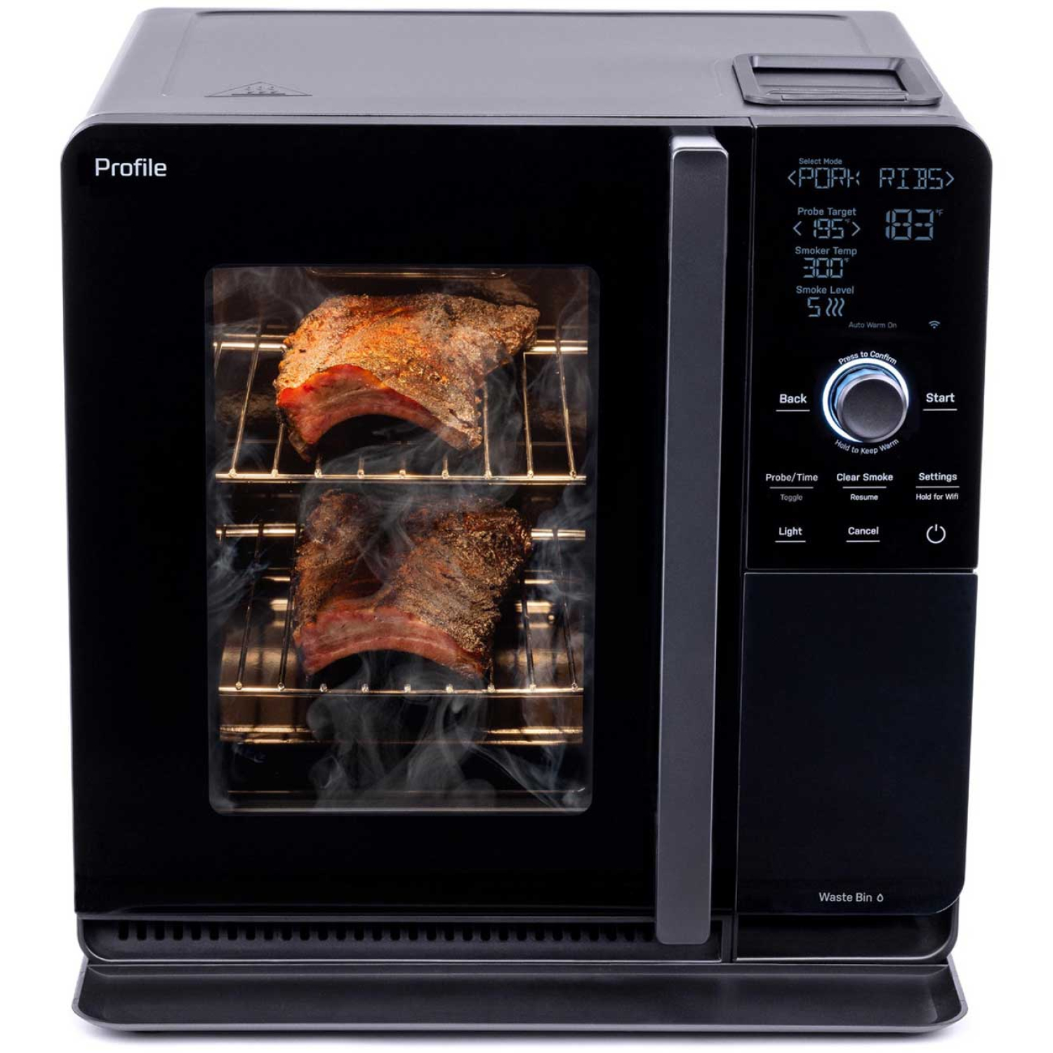 GE Profile Smart Indoor Smoker in Carbon Black | Abt