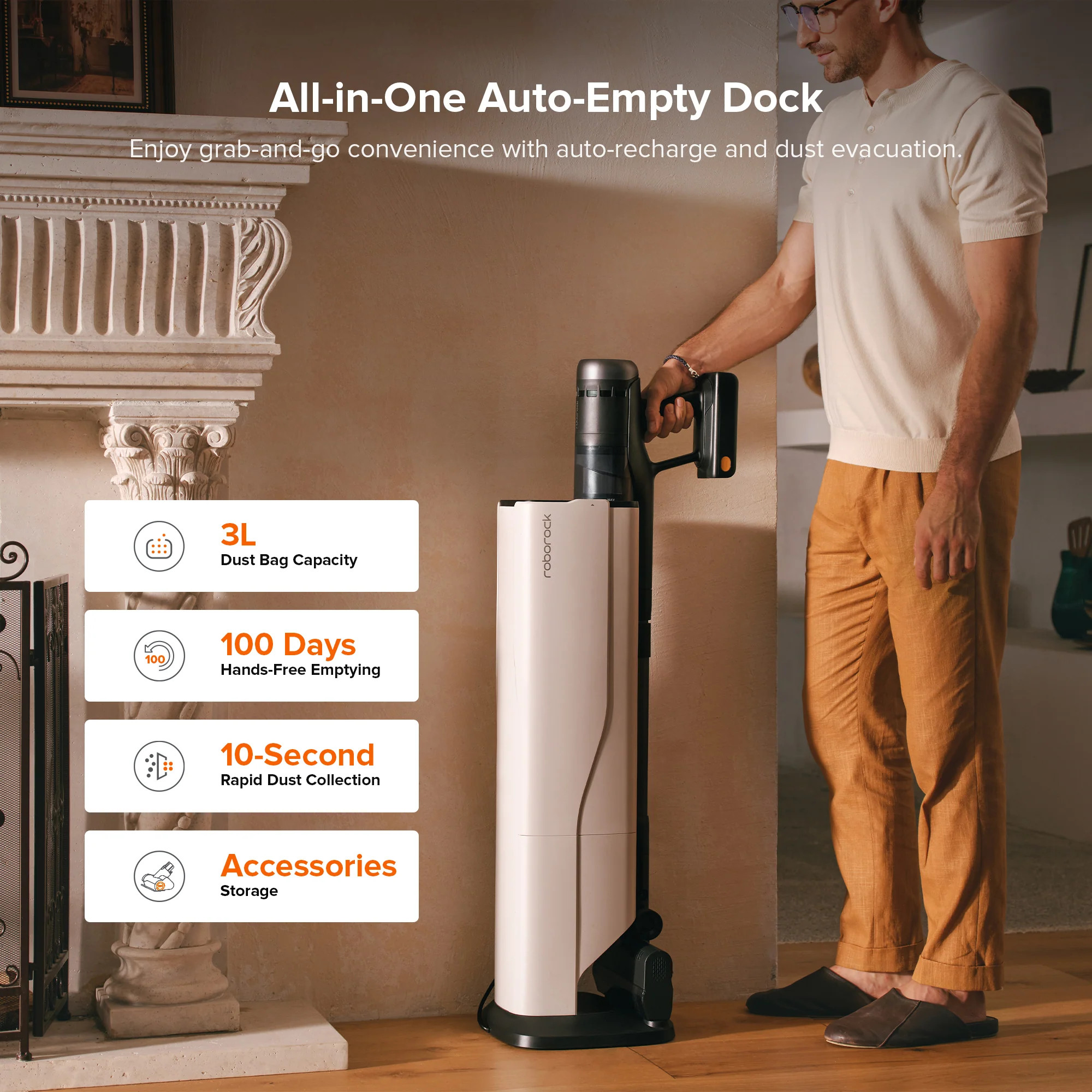 Roborock - H60HUBULTRA - Handheld & Stick Vacuums