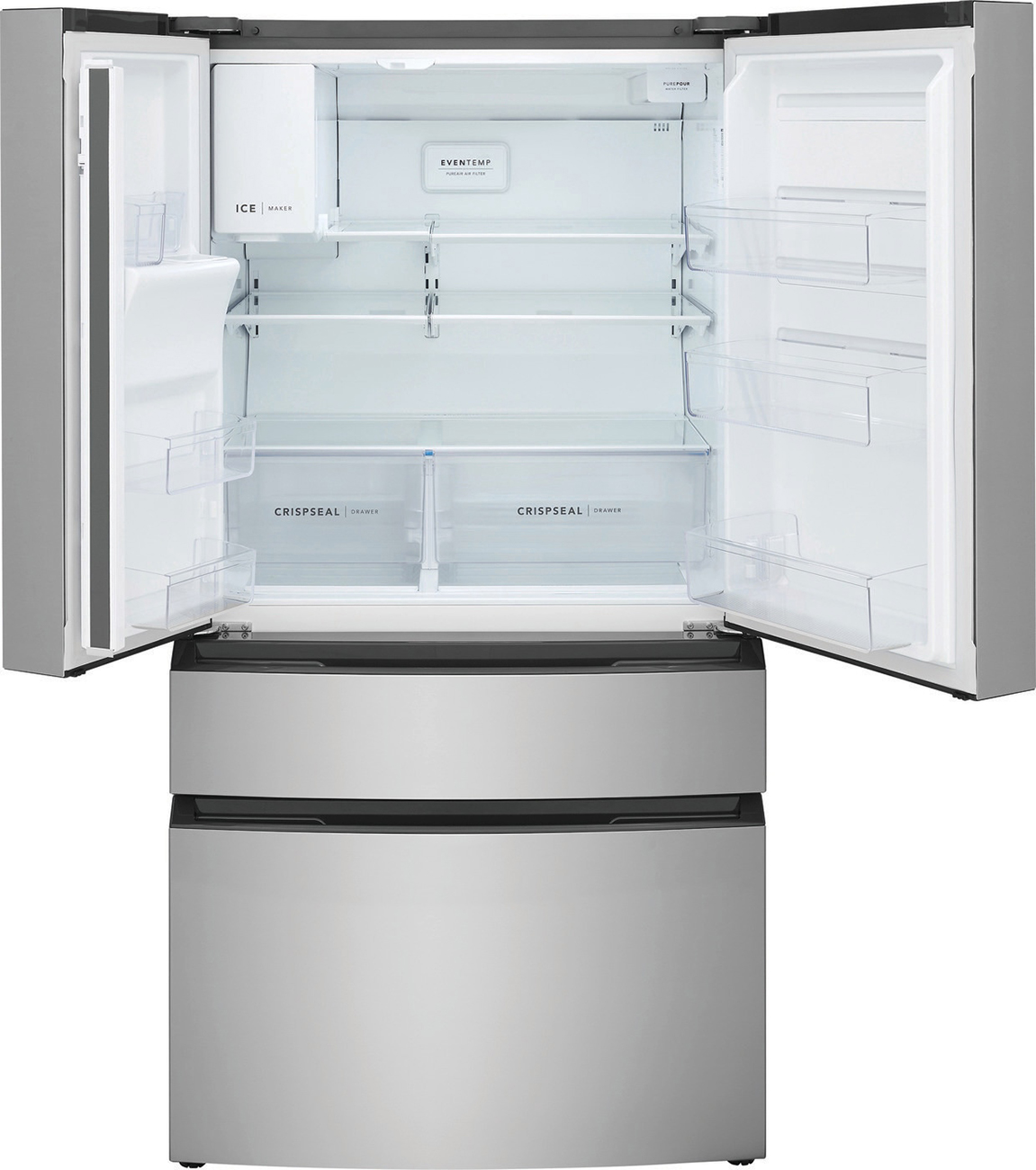 Open Empty View of Frigidaire Refrigerator