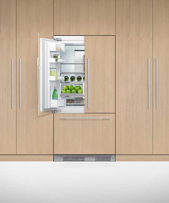 Refrigerator in the kitchen.