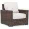 Sunset West Montecito Club Chair in Cognac | Canvas Flax Sunbrella
