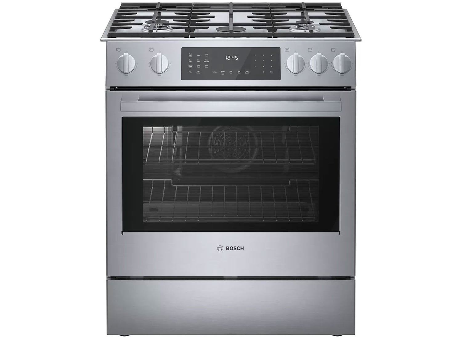 Bosch Logo Bosch Benchmark Series 30 In. Stainless Steel Dual Fuel Slide-In Range