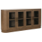 Classic Home Vander Buffet Solid Wood with 4 Doors in Tawny Brown