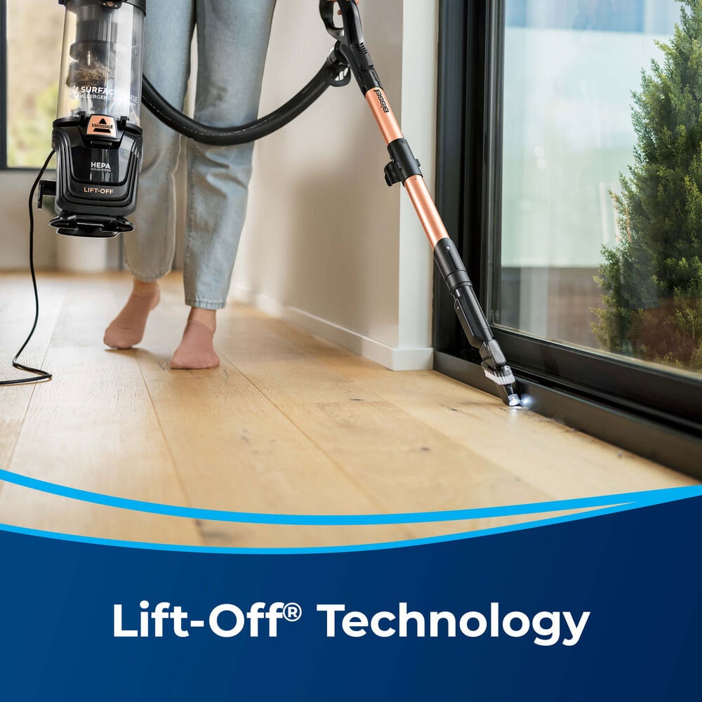 Lifestyle image of Bissel SurfaceSense Allergen Pet Lift-Off technology