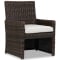 Sunset West Montecito Dining Chair in Cognac | Canvas Flax Sunbrella
