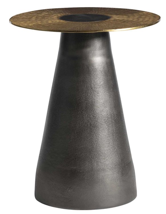 Large image of Bernhardt Alto Accent Table in Antique Brass | Black Nickel
