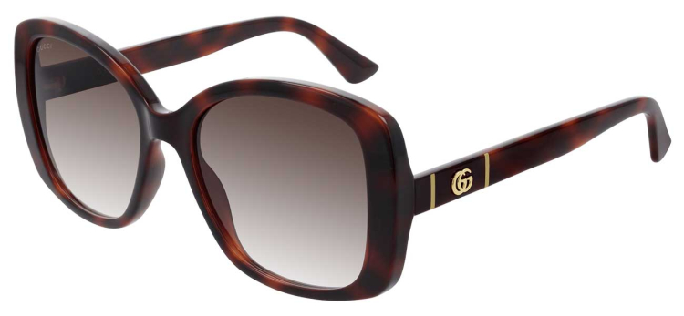 Gucci Logo Sunglasses 56mm in Havana|Brown Gradient - GG0762S002 display picture 1
