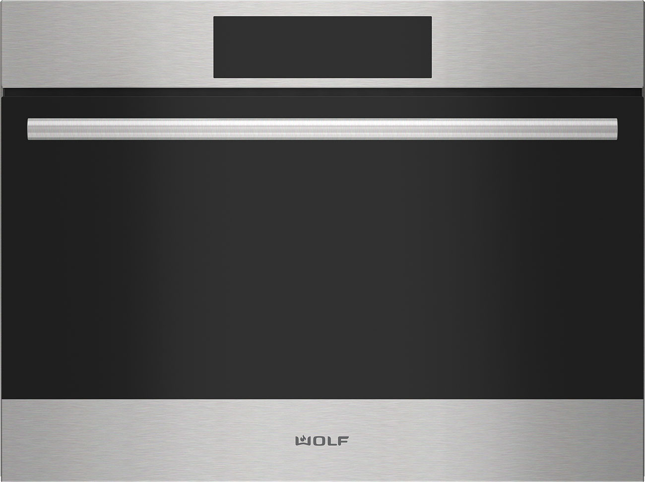 Front View of Wolf Microwave Oven in Stainless Steel