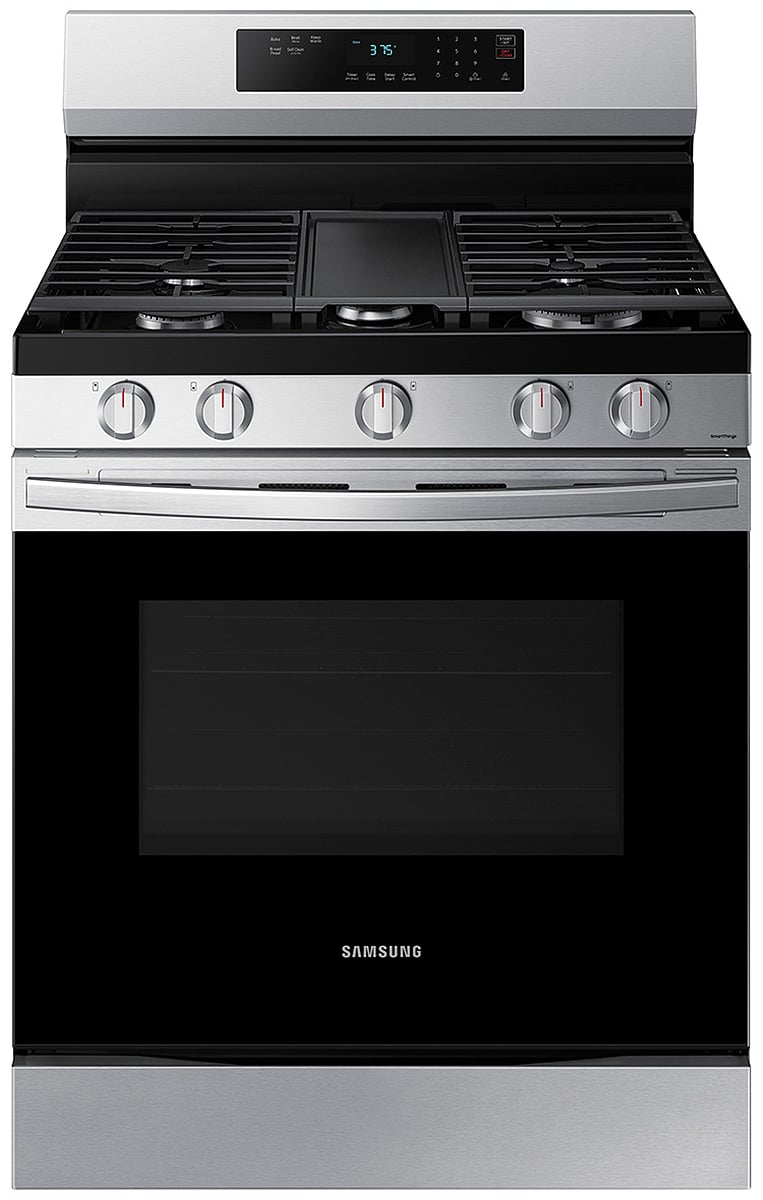 Front view of gas range closed