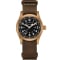 Hamilton Khaki Field Mechanical Bronze Black Dial Brown Leather Watch, 38mm