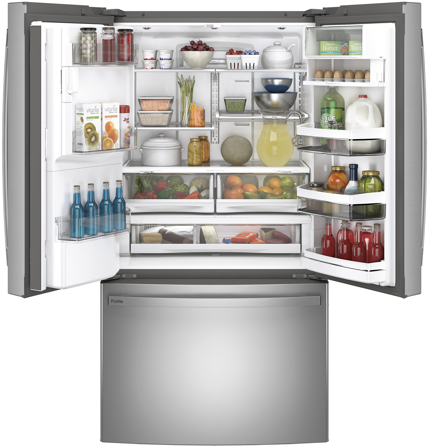 GE Profile - PYE22KYNFS - French Door Refrigerators