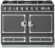 La Cornue CornuFe 110 43 In. Graphite With Satin Chrome Trim Dual Fuel Range - C1GN
