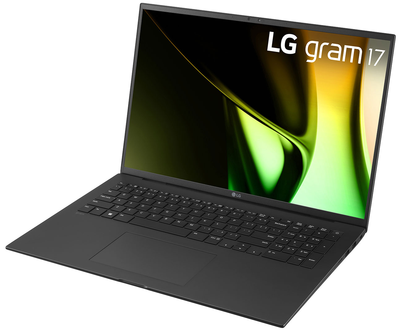 Front Right View of LG Laptop Opened