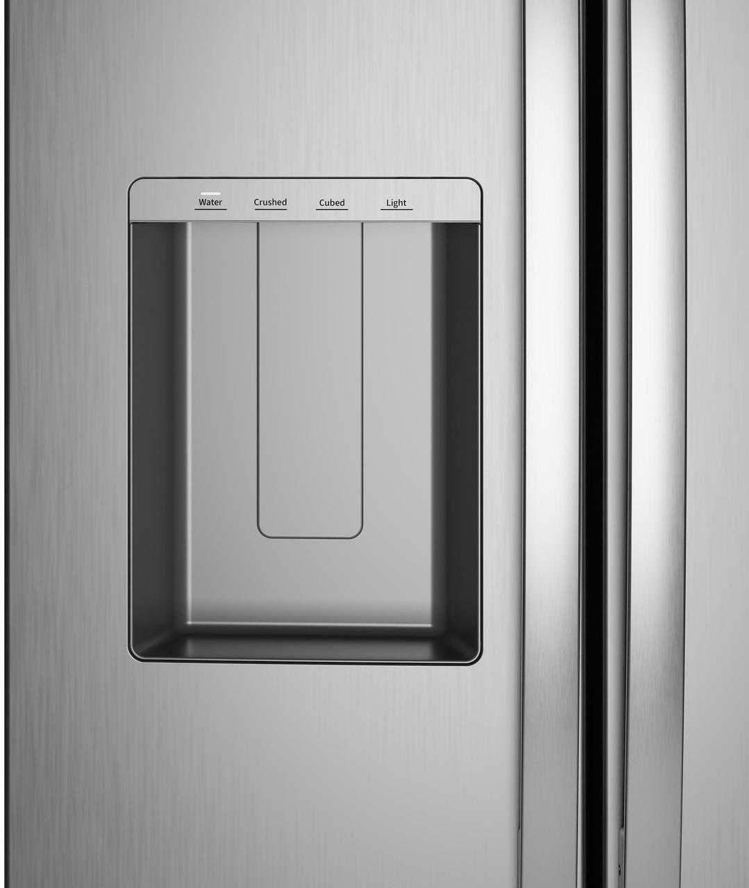 Dispenser view of GE Refrigerator