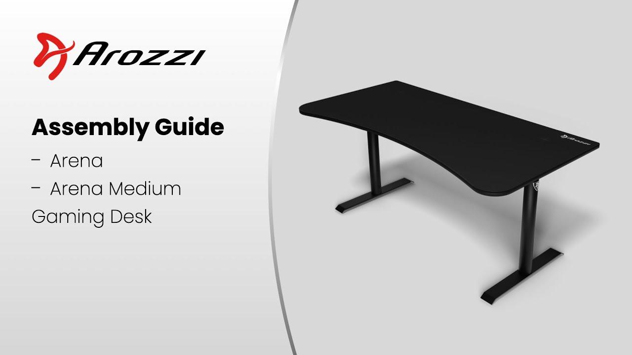 Watch Arozzi | Arena & Arena Medium Gaming Computer Desk - Assembly