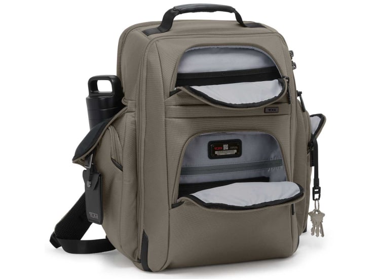 tumi alpha briefcase backpack 3 TUMI Brief Pack Leather Bergman Luggage class functionality. TUMI Alpha Brief Pack Black