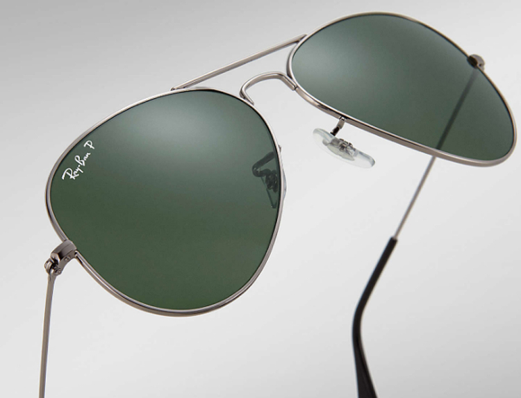 RB3025 Ray-Ban Aviator Classic Black with Gray Green Lens Sunglasses 58-14 Ray-Ban RB3025 Aviator Classic XL (58 - 14) with Green  main image 2