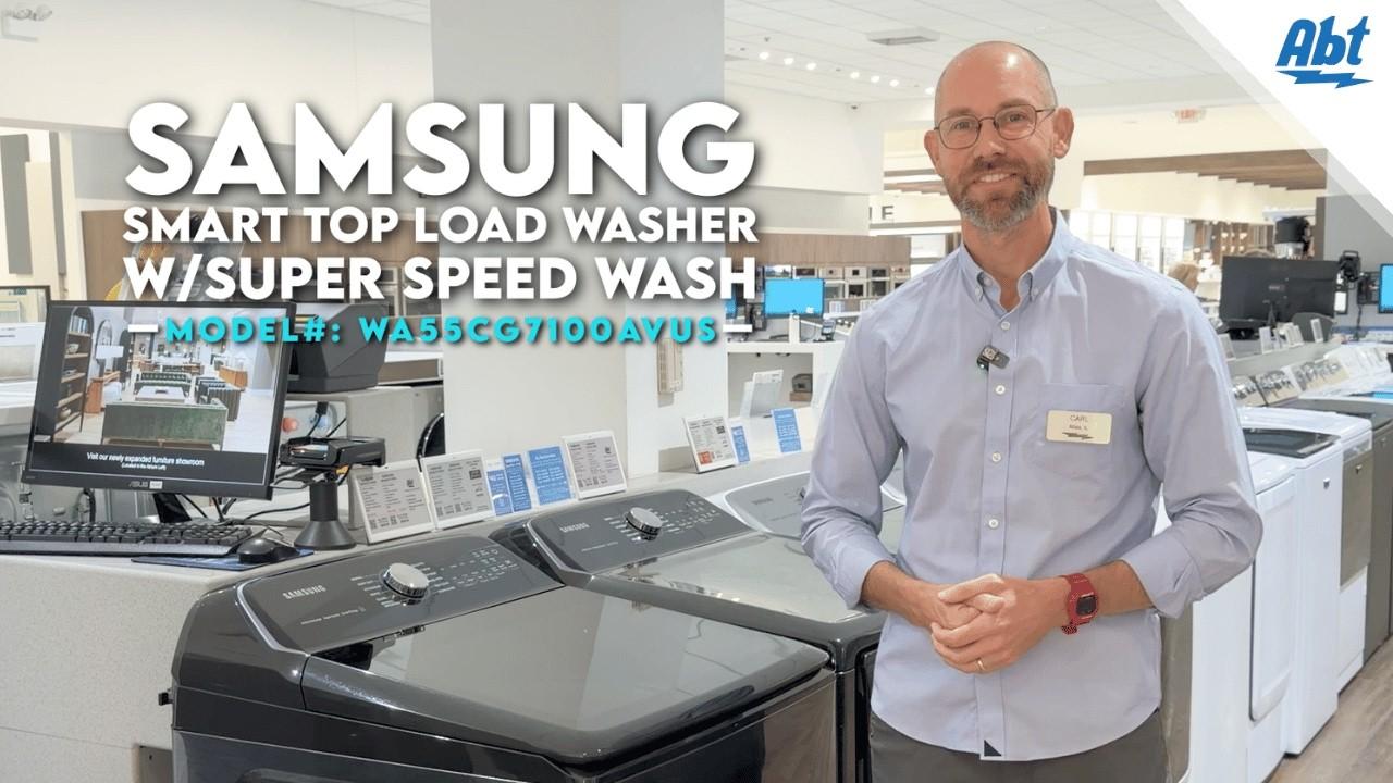 Watch Samsung Top Load Washer - WA55CG7100A at Abt