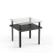 BDI Terrace 1156 Charcoal Stained Ash Modern Glass End Table