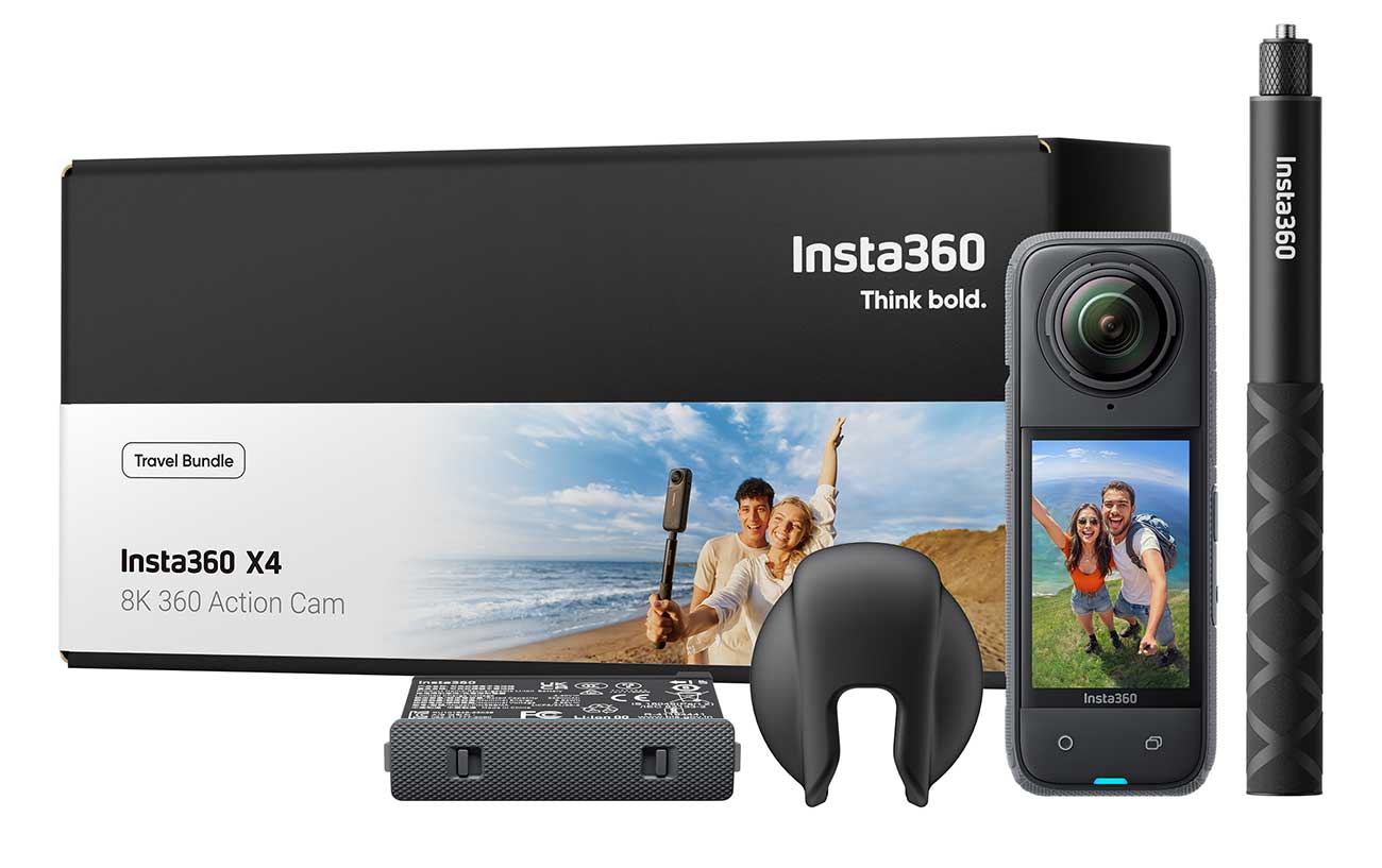 Insta360 X4 Action Camera 8K with 360-Degree Video Travel Bundle - CINSABMA_X413