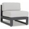 Sunset West Redondo Armless Club Chair in Slate | Cast Silver Sunbrella