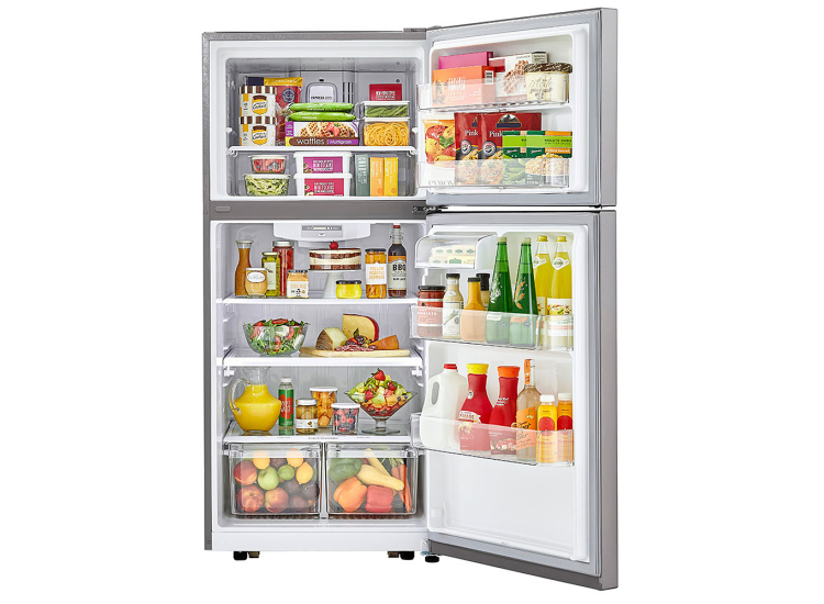 LG 20 Cu. Ft. Top Freezer Refrigerator 30-Inch Wide in Stainless Steel - LTCS20020S