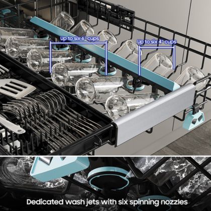 lifestyle of a samsung washer and dryer unit in a laundry room
