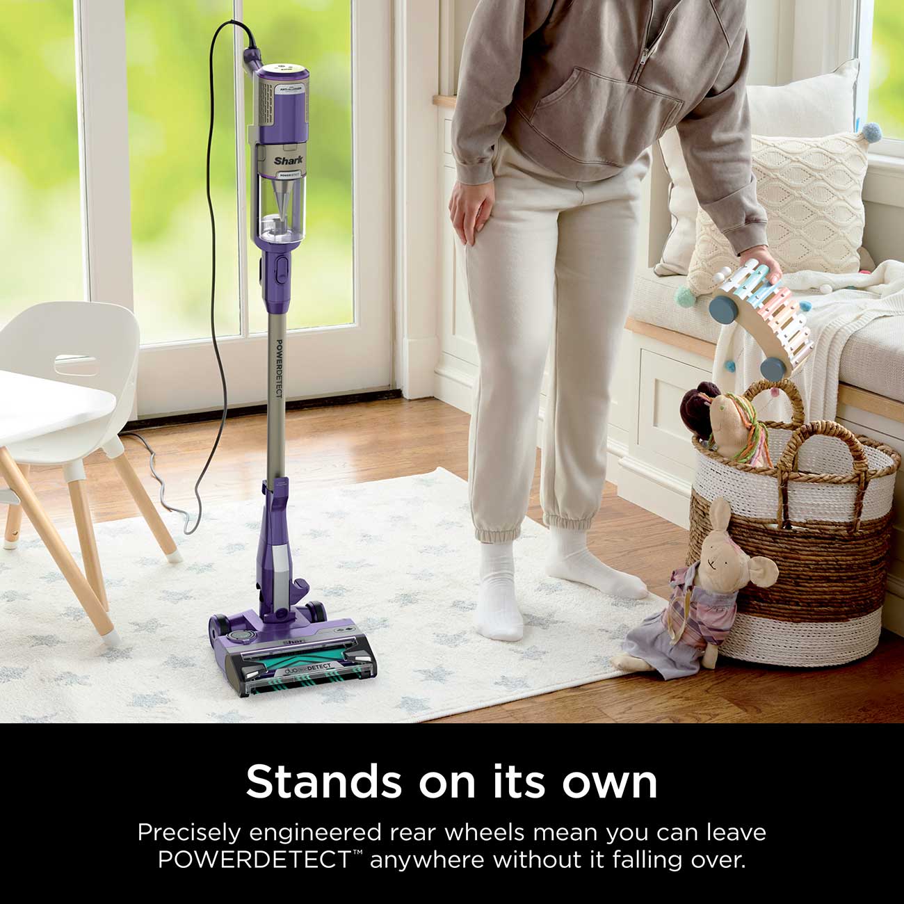 Shark PowerDetect Ultra-Light Corded Stick Vacuum Standing Detail